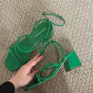 Marc Fisher Emerald Green Strappy Heels